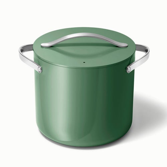 12QT NONSTICK CERAMIC STOCKPOT W/ LID SAGE