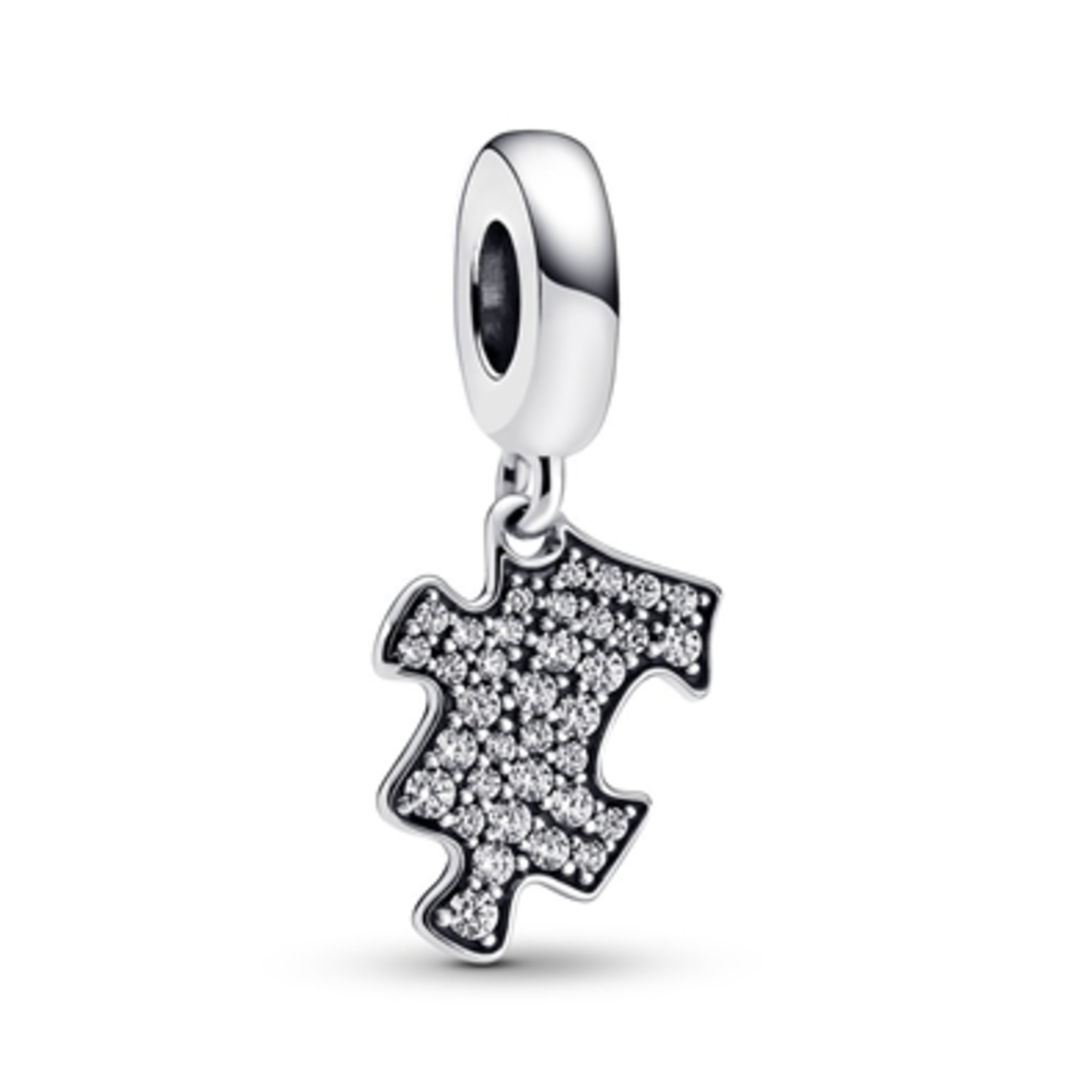 SPARKLING PUZZLE PIECE DANGLE CHARM
