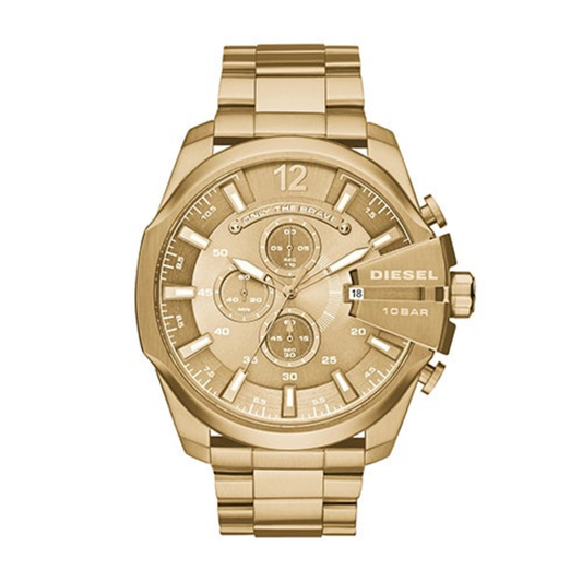 MENS MEGA CHIEF GOLD-TONE STAINLESS STEEL WATCH GOLD DIAL