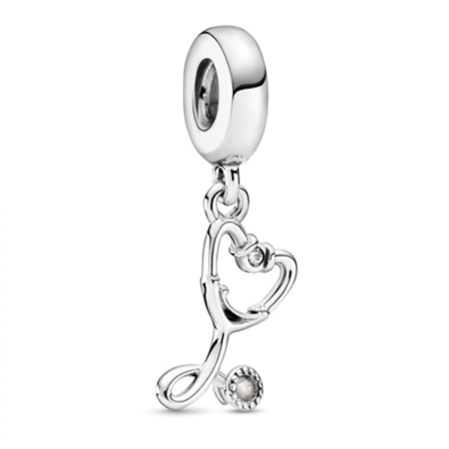 STETHOSCOPE HEART DANGLE CHARM