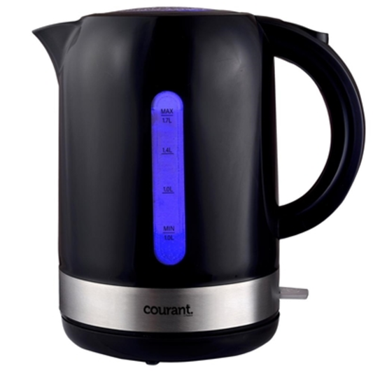COURANT 1.7L CORDLESS KETTLE - BLACK, BLACK