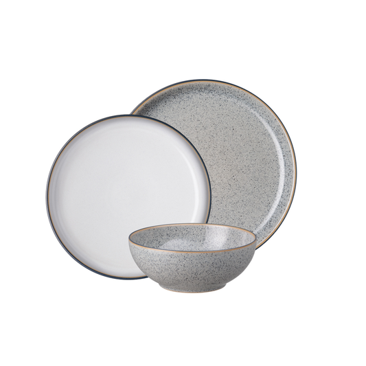 DENBY STUDIO GREY 12PC DINNERWARE SET