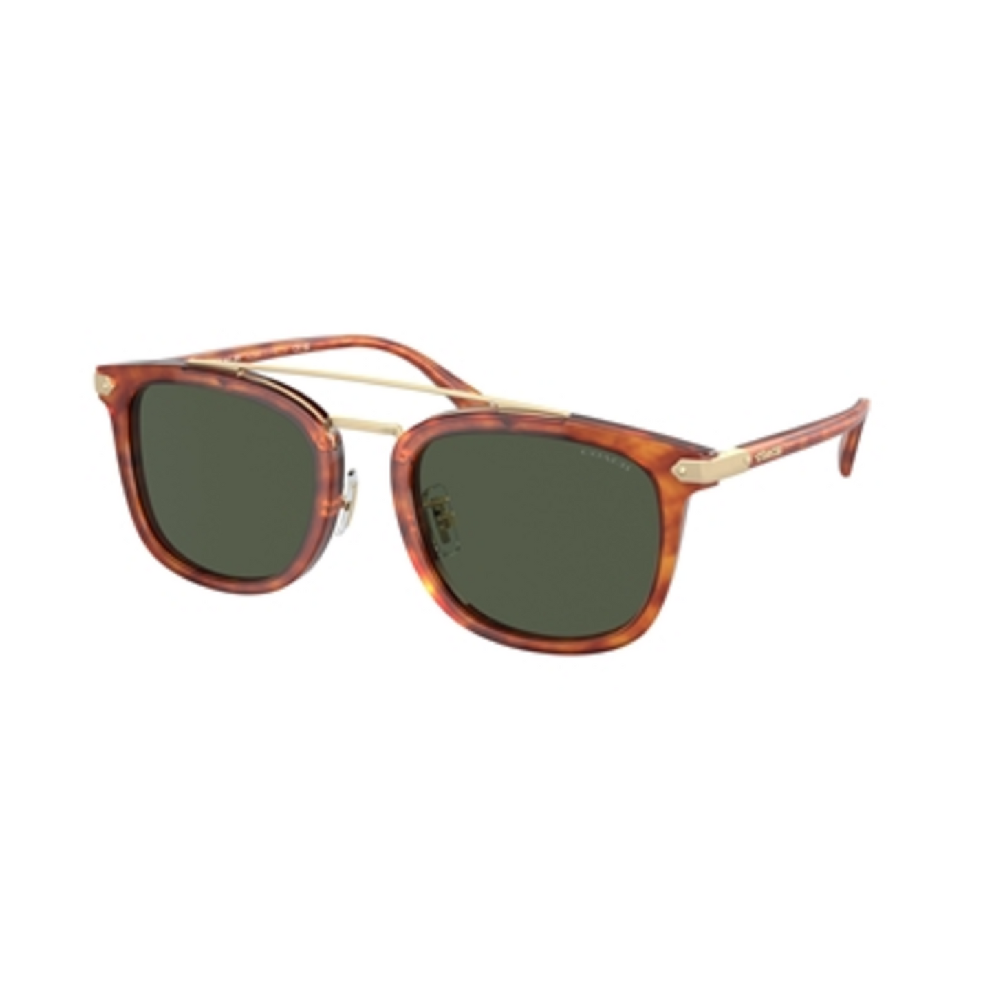 MENS ROUND NON POLARIZED SUNGLASSES, TORTOISE/GREEN, 53