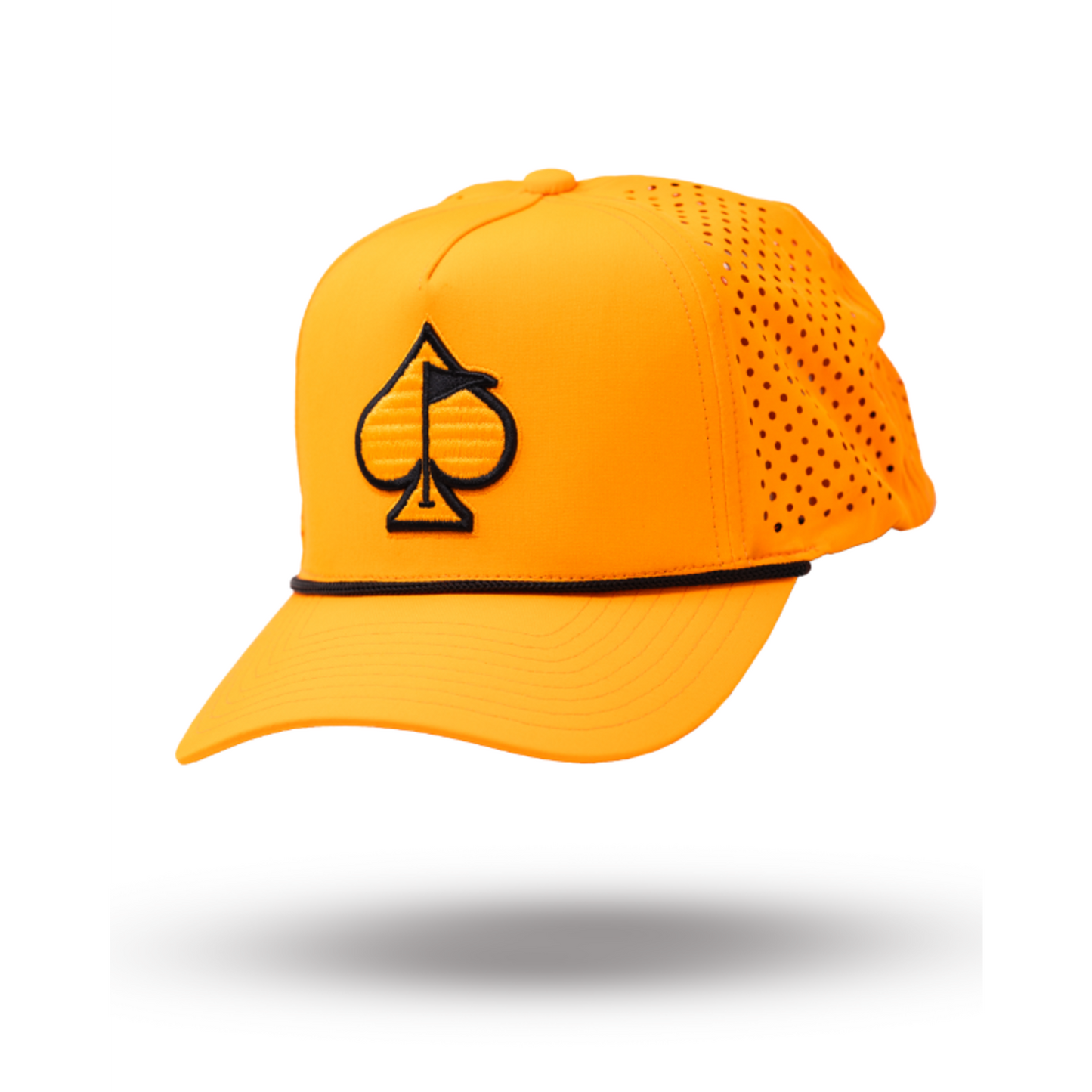 PERFORATED ROPE HAT - HIGHLIGHTER ORANGE