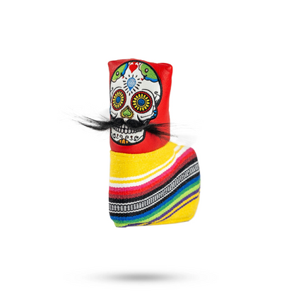 MUSTACHE SUGAR SKULL - BLADE PUTTER COVER RED