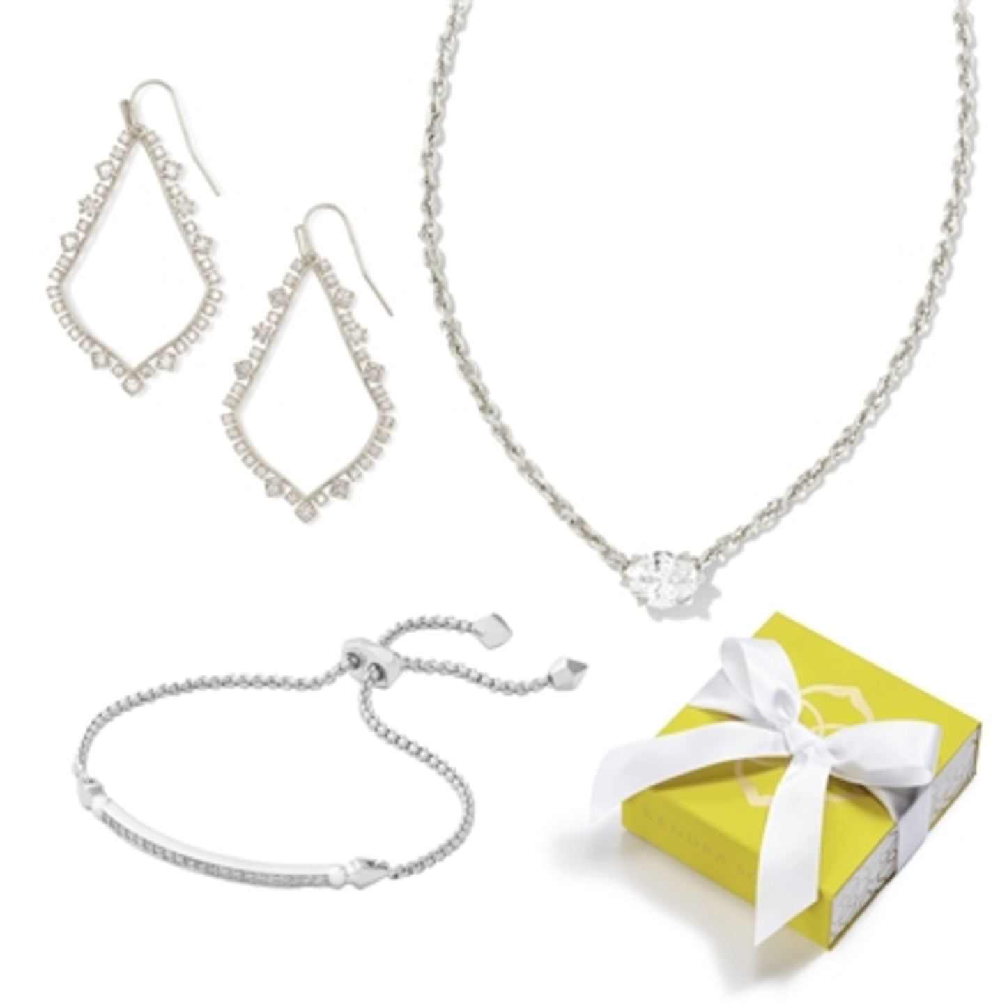 CAILIN SOPHEE CRYSTAL GIFT SET, SILVER CRYSTAL