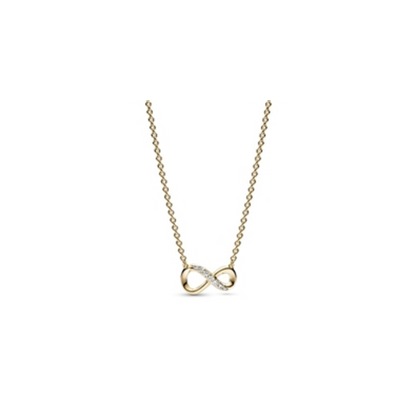SPARKLING INFINITY COLLIER NECKLACE, 19.7, GOLD PLATED