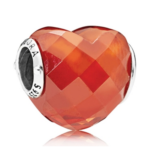 ORANGE SHAPE OF LOVE CHARM, ORANGE