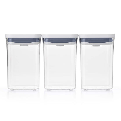 GOOD GRIPS 3PC SQUARE SHORT POP CONTAINER SET