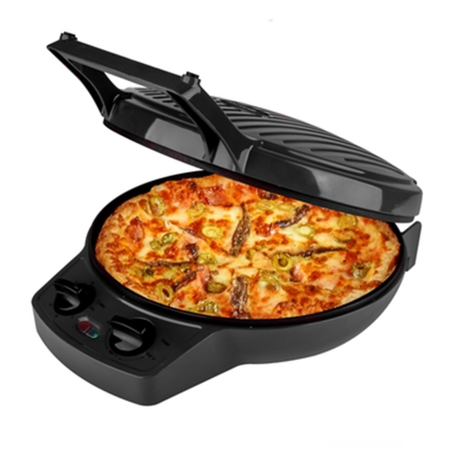 12 INCH ELECTRONIC PIZZA MAKER, BLACK