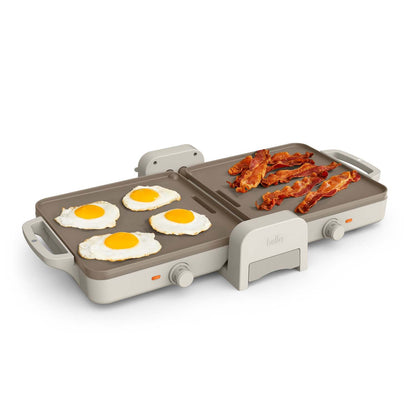 FOLD-N-STORE DUAL TEMP CERAMIC GRIDDLE OATMILK