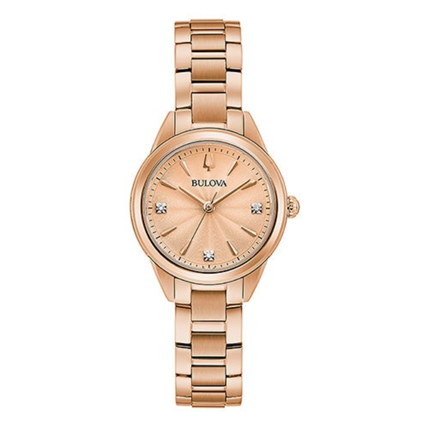 LADIES SUTTON ROSE GOLD-TONE CRYSTAL ACCENT WATCH ROSE GOLD DIAL