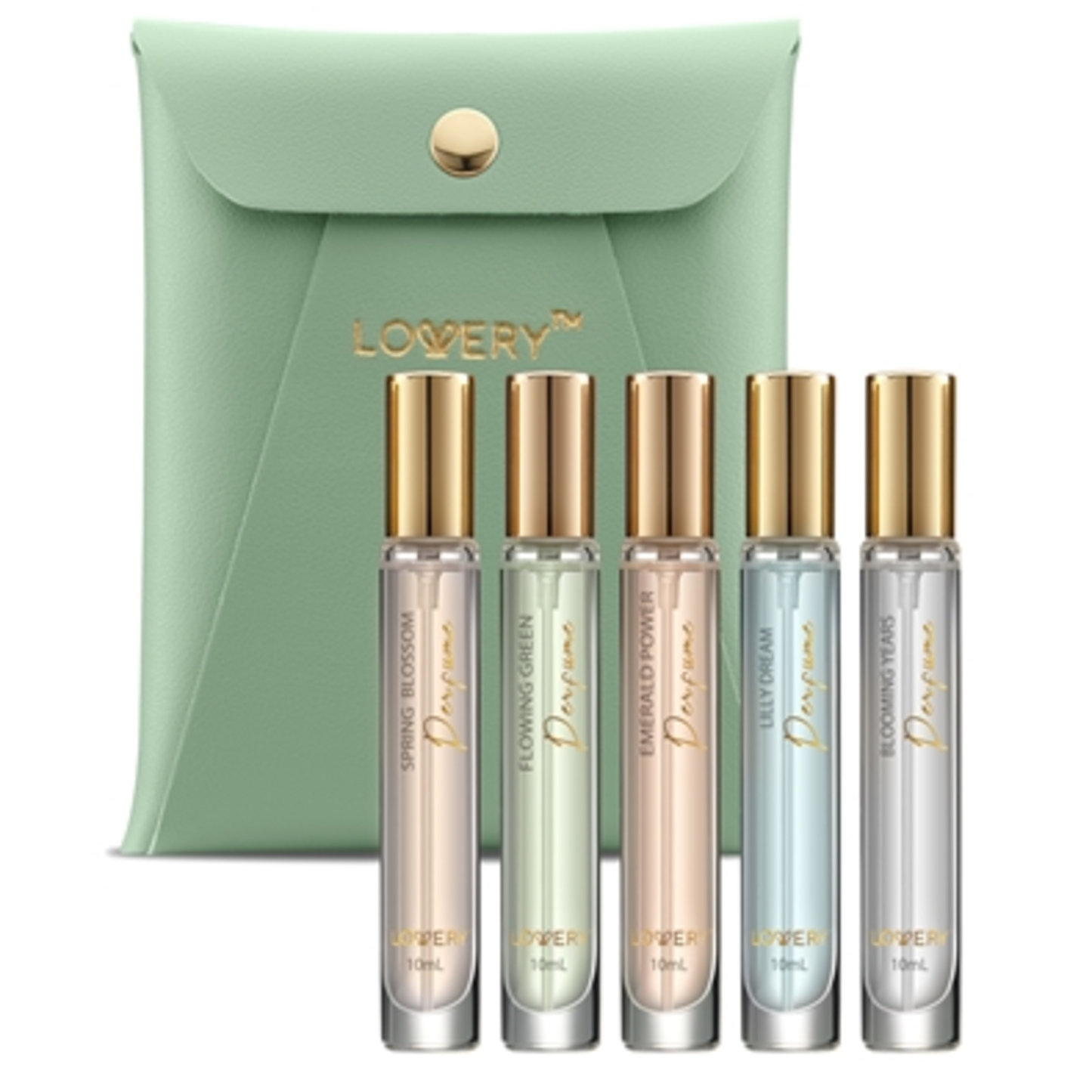 PERFUME GIFT SET, GREEN, 5 PIECES