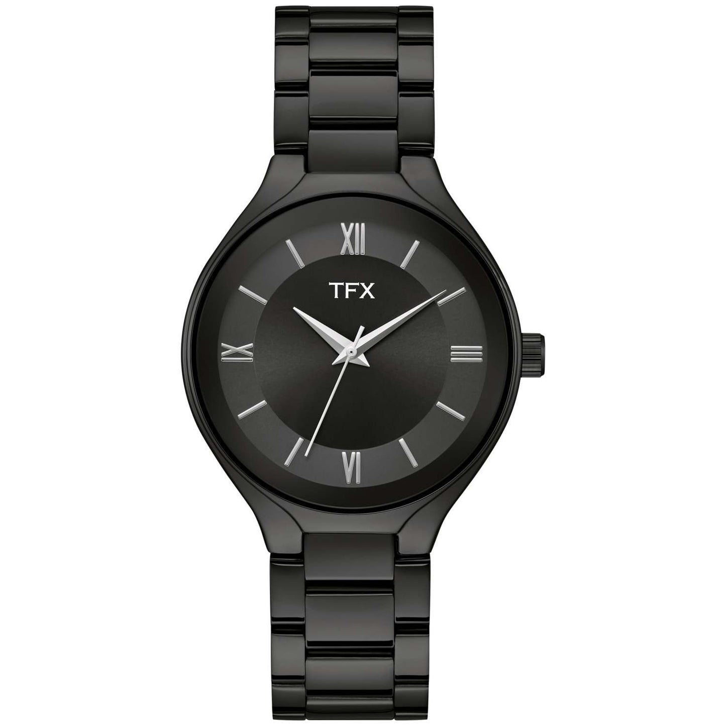 MEN'S TFX BLACK ION-PLATED STAINLESS STEEL WATCH, BLACK DIAL