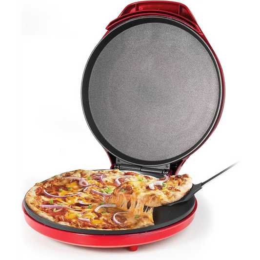 BETTY CROCKER 8-INCH TRAVEL PIZZA MAKER - RED