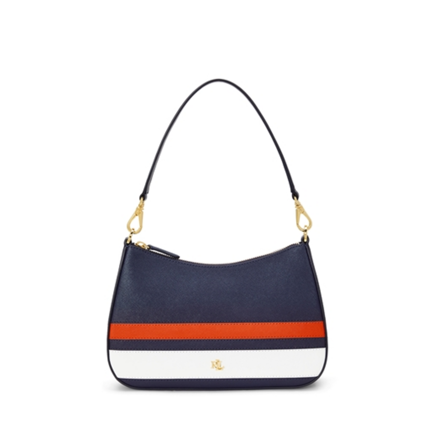 DANNI 26 MEDIUM SHOULDER BAG, REFINED NAVY/ORANGE LILY/WHITE