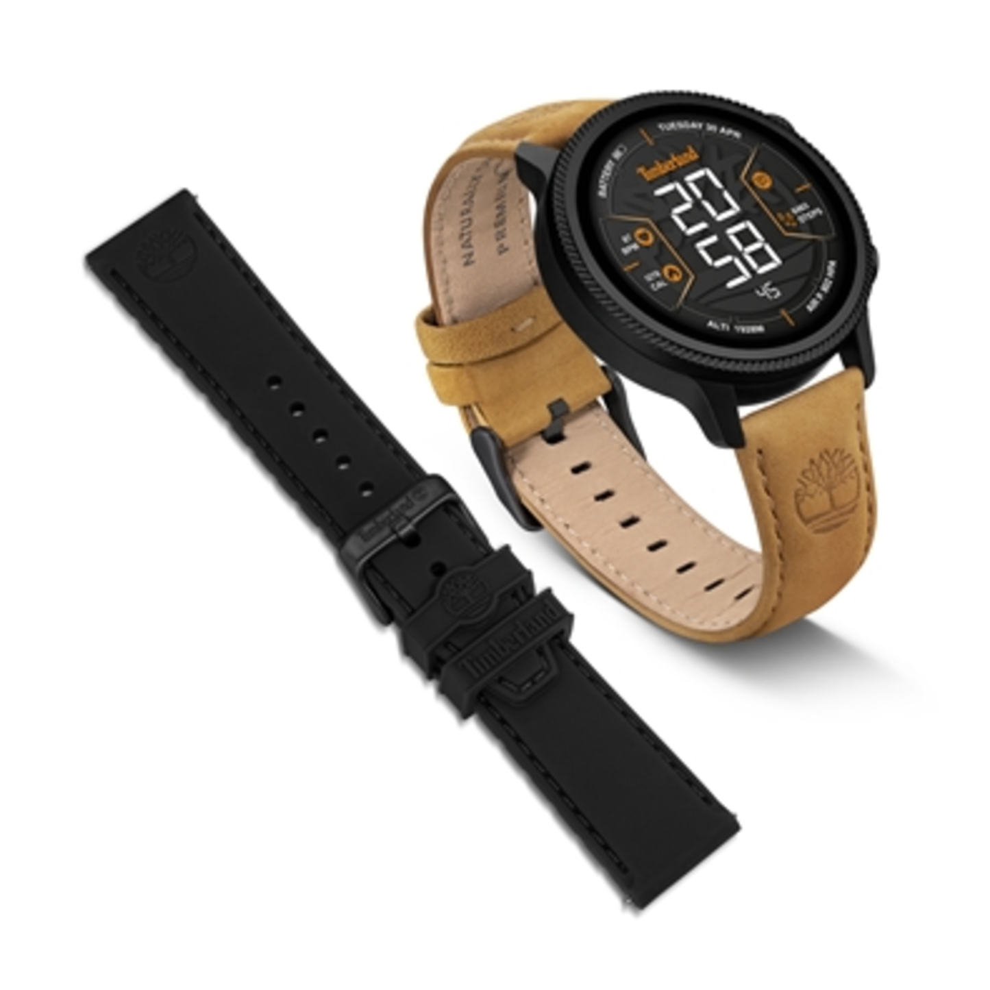 TIMBERLAND TRAIL FORCE SMART WATCH SET, TAN/BLACK, MENS STAND