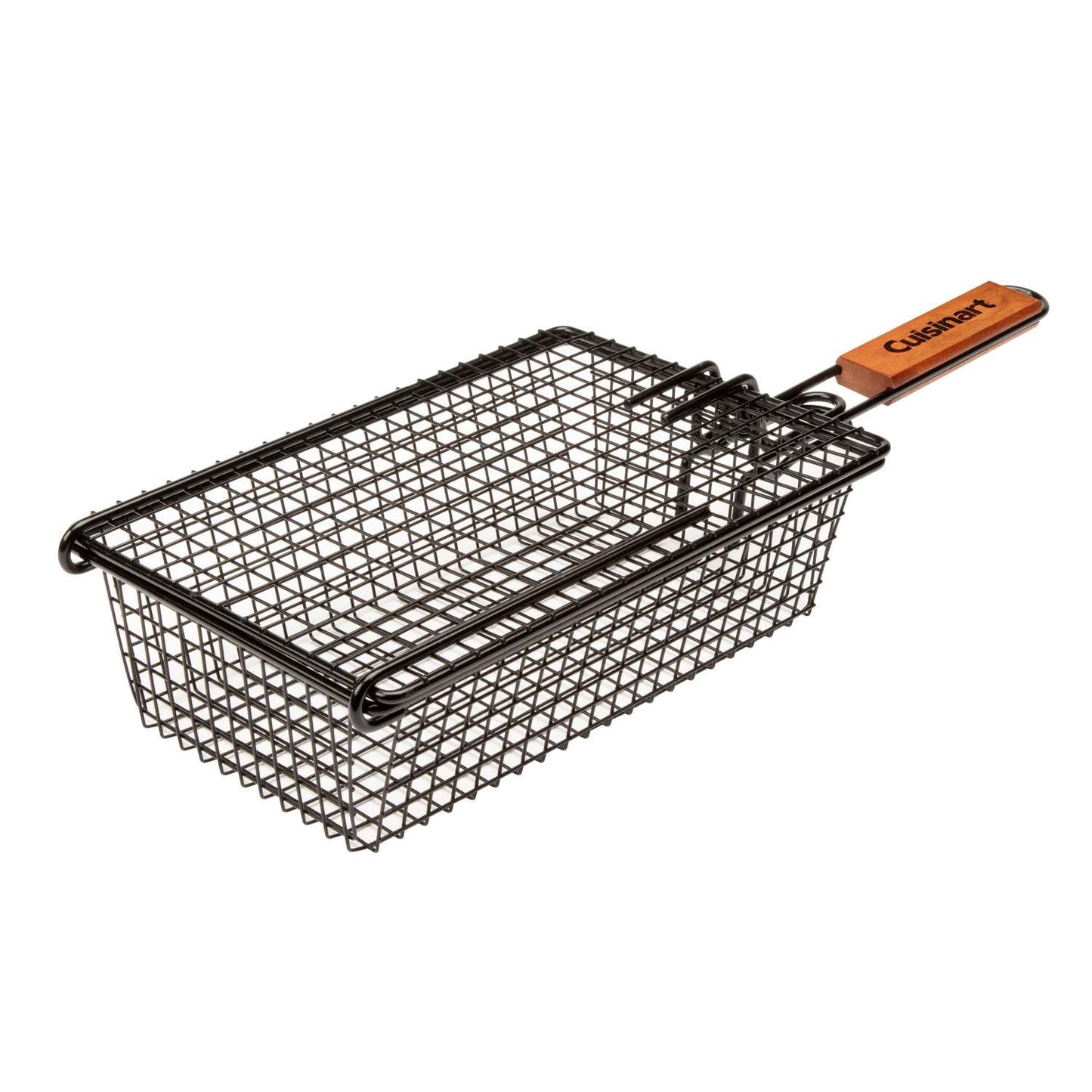 NONSTICK GRILLING BASKET W/ FOLDING HANDLE