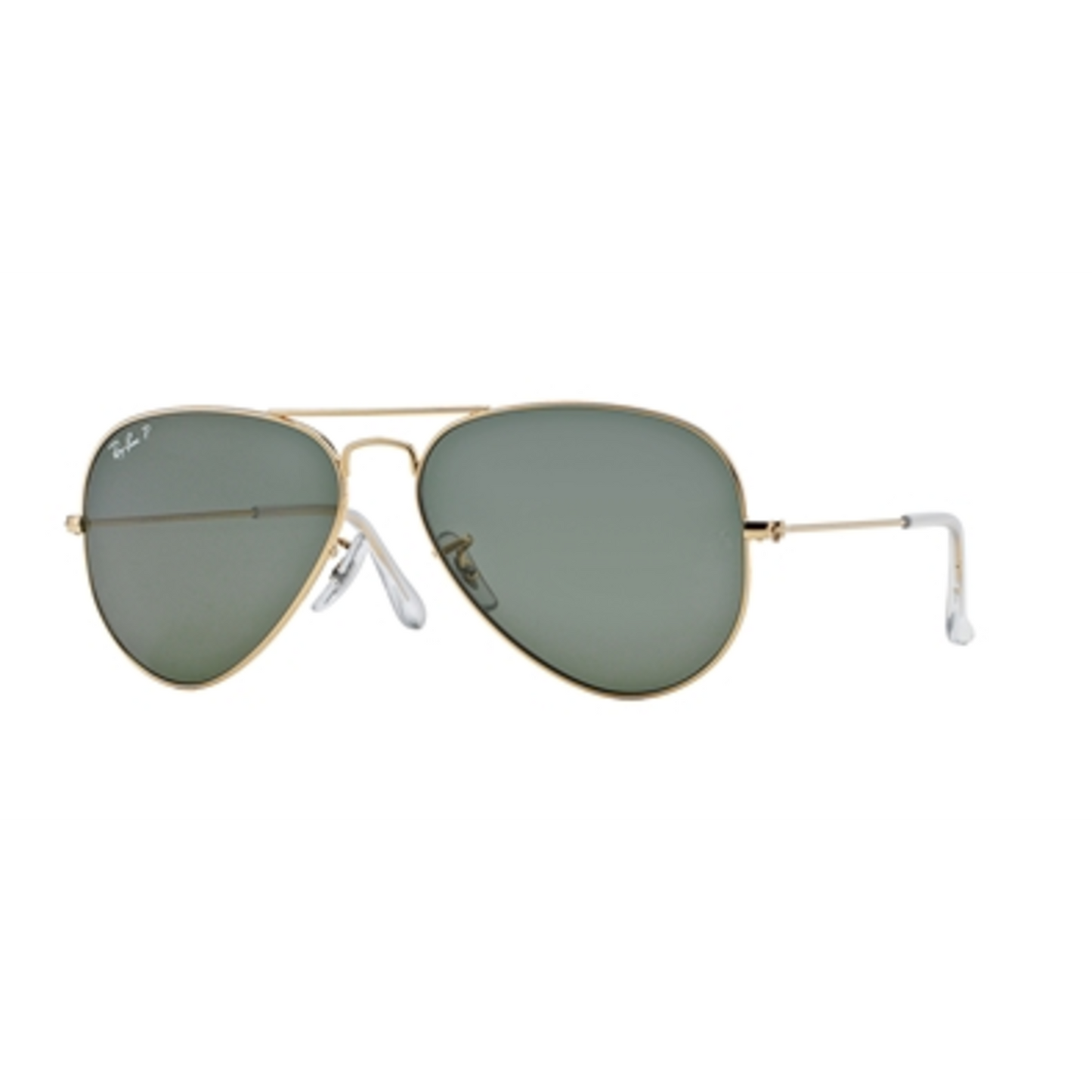 AVIATOR UNISEX SUNGLASSES POLARIZED, GOLD/CRYSTAL GREEN, 58