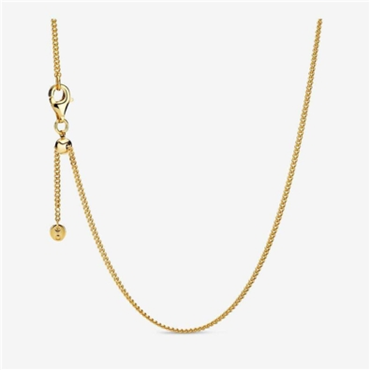 GOLD PLATED CURB CHAIN NECKLACE, 23.6"