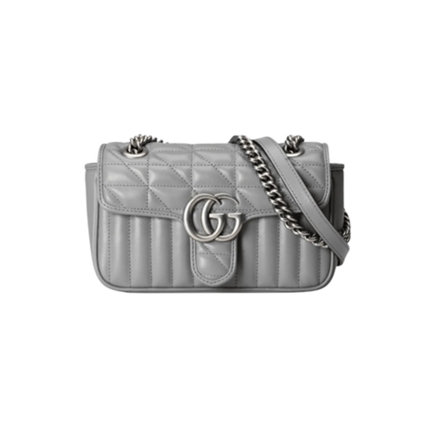 GG MARMONT MINI BAG MATELASSÉ, DARK GREY