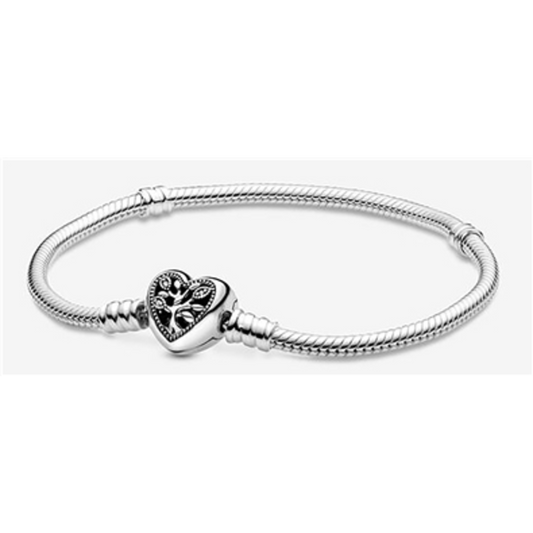 FAMILY TREE HEART CLASP BRACELET, 19